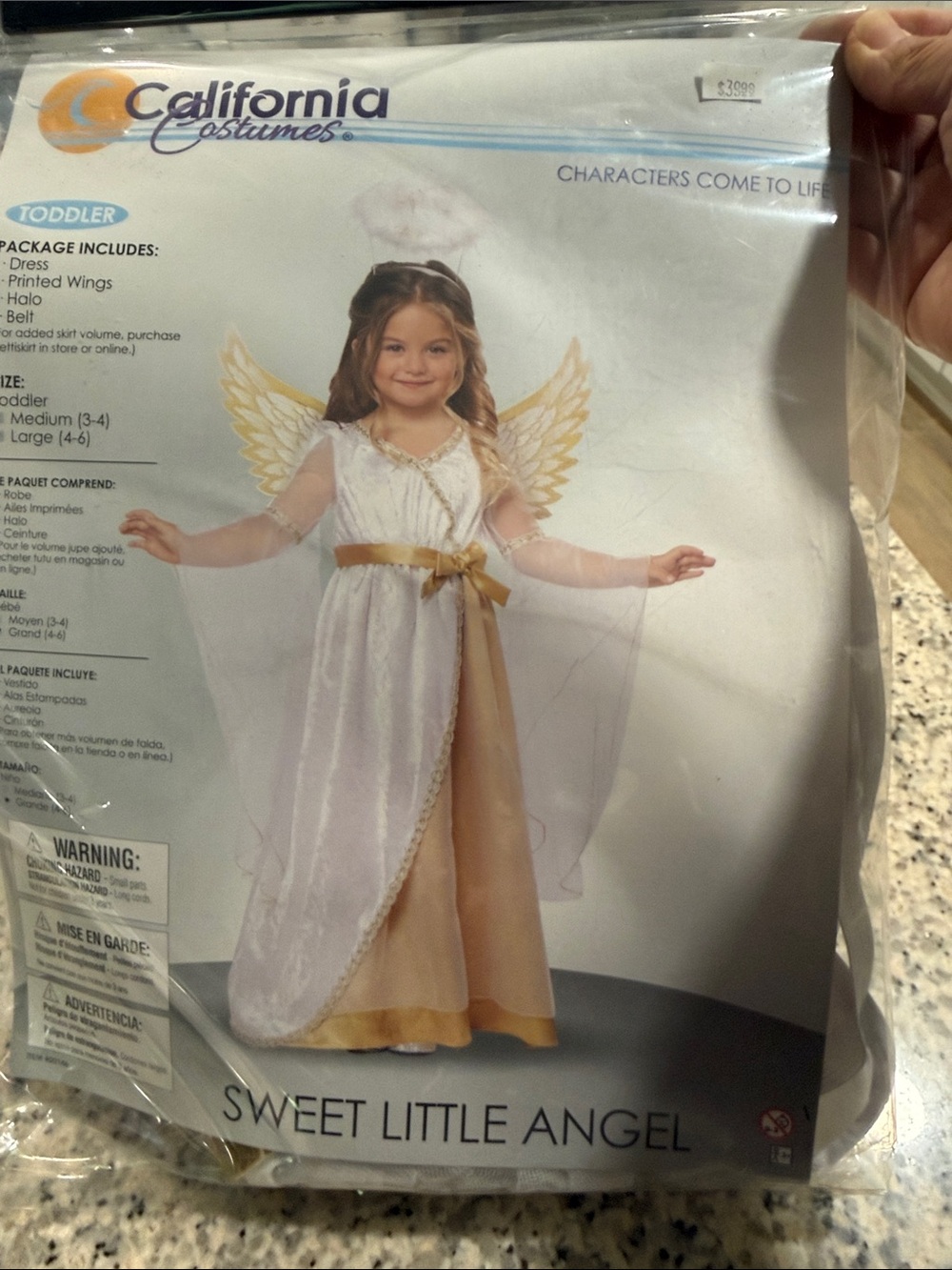 California Costumes Sweet Little Angel Toddler Costume - White & Gold